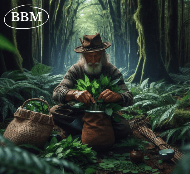 anciano cultivando yerba mate